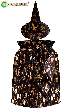 CAPPELLO+MANTELLO STREGA HALLOWEEN